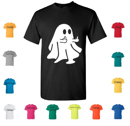 TS86 Middle Finger Ghost T-Shirt