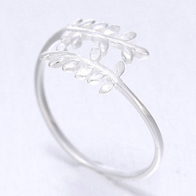 TR41 Silver Double Leaf Toe Ring - Iris Fashion Jewelry