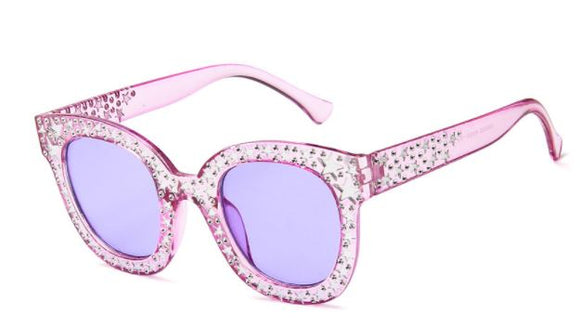 S348 Transparent Lavender Hollywood Star Sunglasses - Iris Fashion Jewelry