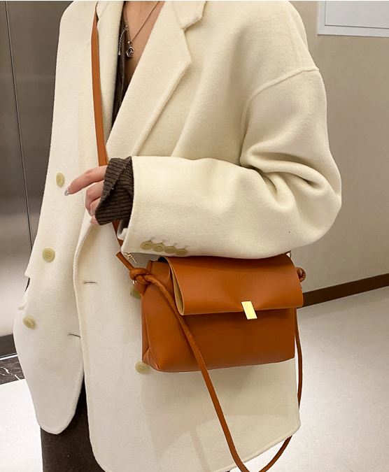 PB63 Orange/Brown Shoulder Bag - Iris Fashion Jewelry