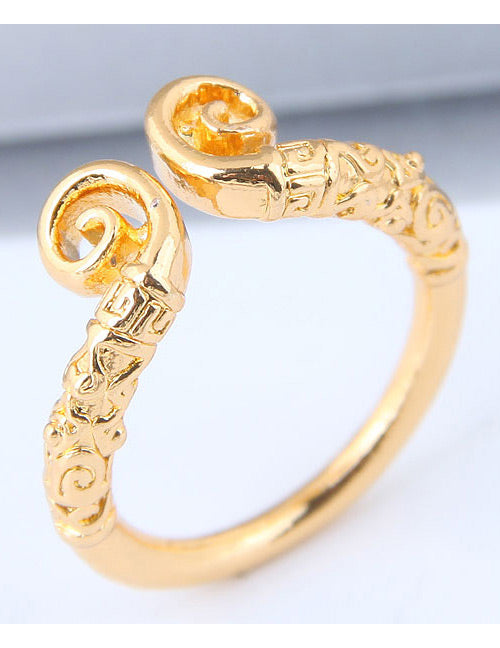 TR45 Gold Decorated Toe Ring - Iris Fashion Jewelry