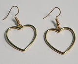 E720 Gold Hollow Heart Earrings - Iris Fashion Jewelry