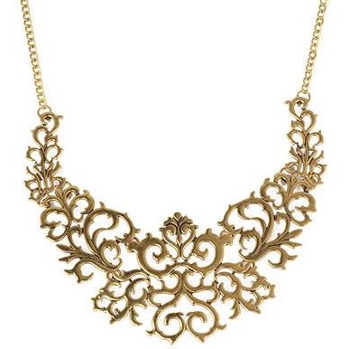 N260 Gold Flower Design Necklace with FREE Earrings - Iris Fashion Jewelry