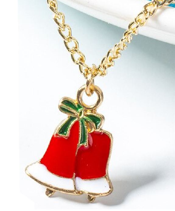 Z88 Gold Christmas Bells Necklace with FREE EARRINGS - Iris Fashion Jewelry