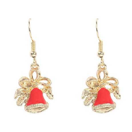 Z127 Gold Christmas Bell Earrings - Iris Fashion Jewelry