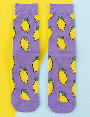 SF230 Lavender Lemon Socks - Iris Fashion Jewelry