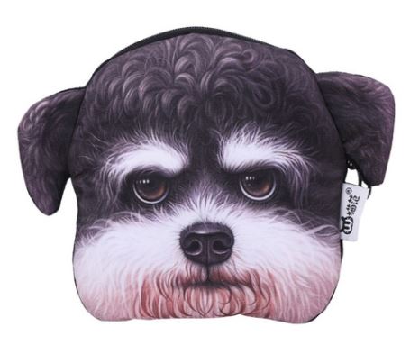 G93 Cute Black & White Puppy Dog Zipper Bag - Iris Fashion Jewelry