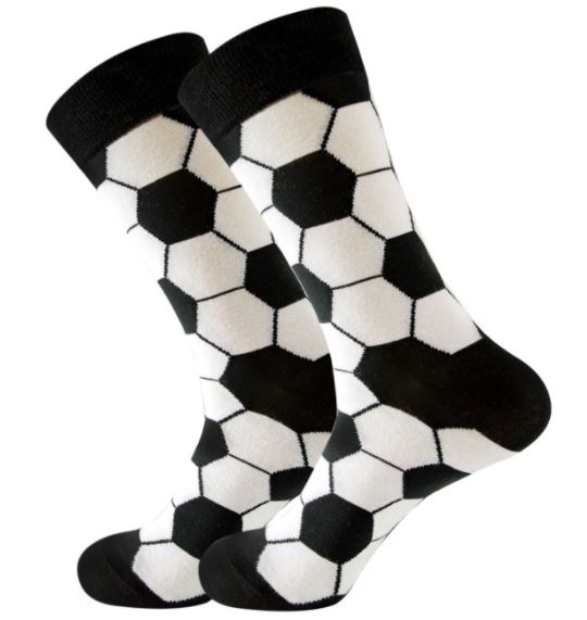 SF887 Black & White Soccer Ball Socks - Iris Fashion Jewelry