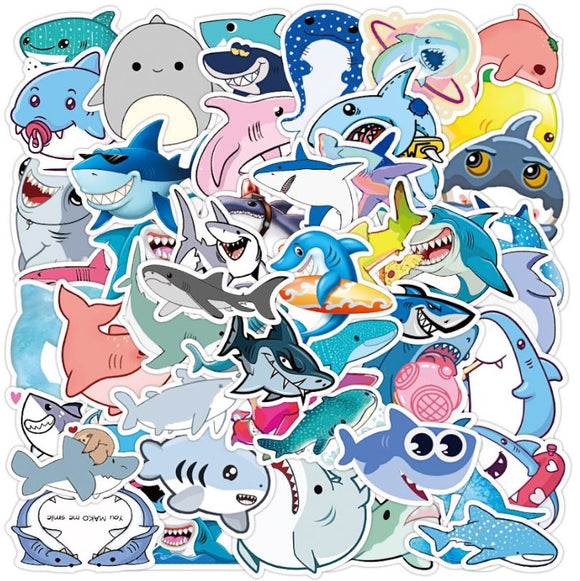 ST29 Shark 20 Pieces Assorted Stickers