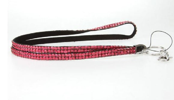 LY10 Hot Pink Crystal Lanyard - Iris Fashion Jewelry