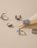 RS17 Silver 6 pc. Ring Set - Iris Fashion Jewelry