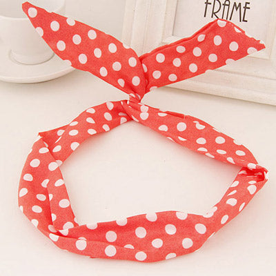 WHITE VOILE FABRIC HAIRBAND WITH PEARL CHAIN 867188