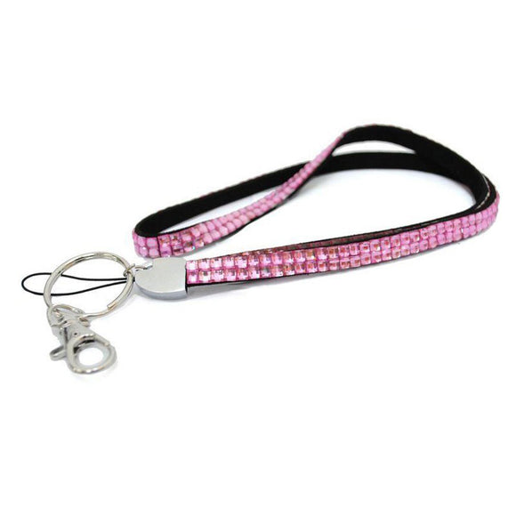LY05 Pink Crystal Lanyard - Iris Fashion Jewelry