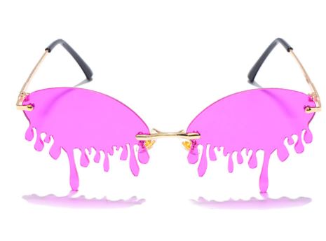 S334 Lavender Dripping Fashion Sunglasses - Iris Fashion Jewelry