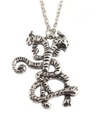 AZ457 Silver Beast Necklace with FREE EARRINGS