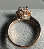 R226 Rose Gold Rhinestone Ring - Iris Fashion Jewelry