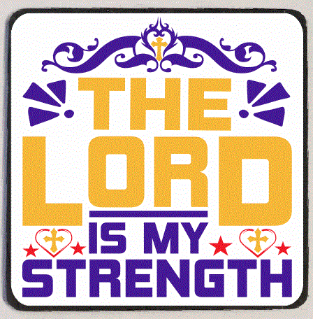M227 The Lord is my strength Refrigerator Magnets - Iris Fashion Jewelry