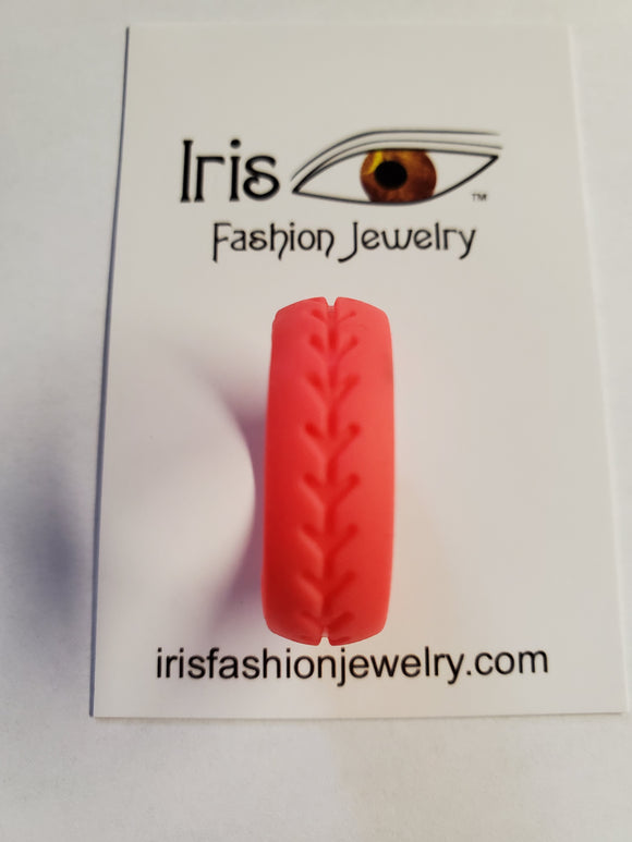 SR08 Coral Arrow Design Silicone Ring - Iris Fashion Jewelry