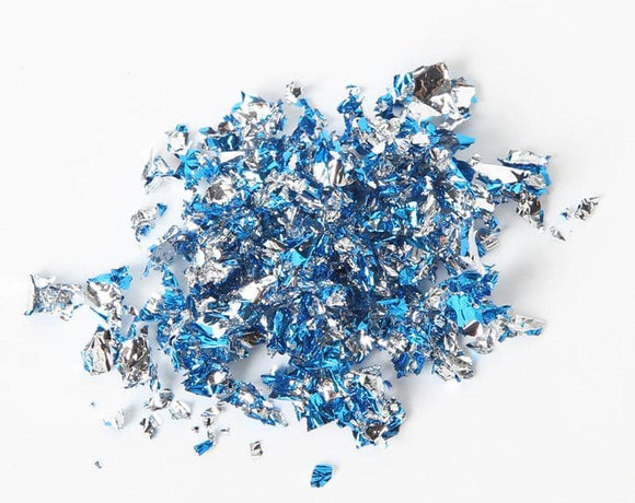 NS42 BLUE/SILVER Foil Flakes - Iris Fashion Jewelry
