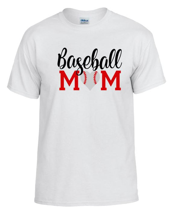 TS36 Baseball Mom White T-Shirt