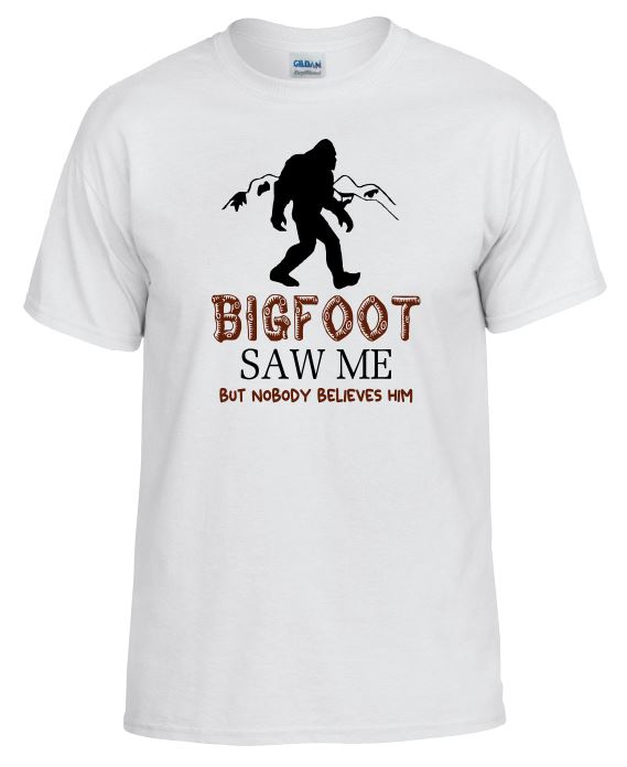 TS28 Bigfoot Saw Me White T-Shirt