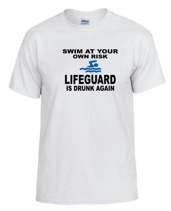 TS30 Swim At Your Own Risk White T-Shirt