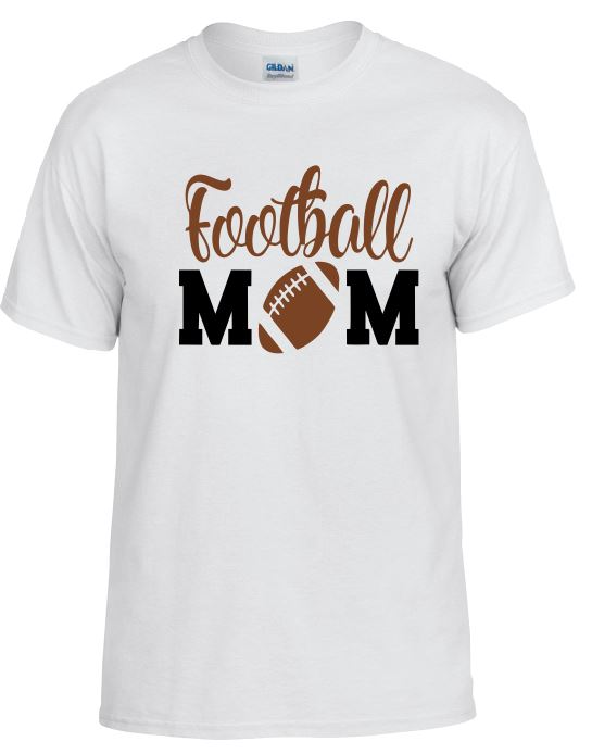 TS37 Football Mom White T-Shirt