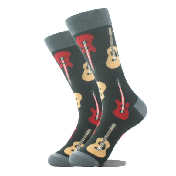 AZ560 Black & Grey Multi Color Guitar Socks