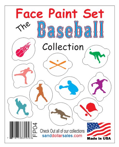 FP04 Face Paint Set Baseball Collection