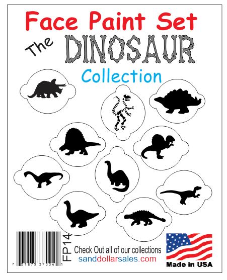FP14 Face Paint Set The Dinosaur Collection