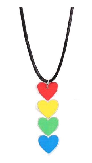 AZ603B Rainbow Heart Necklace