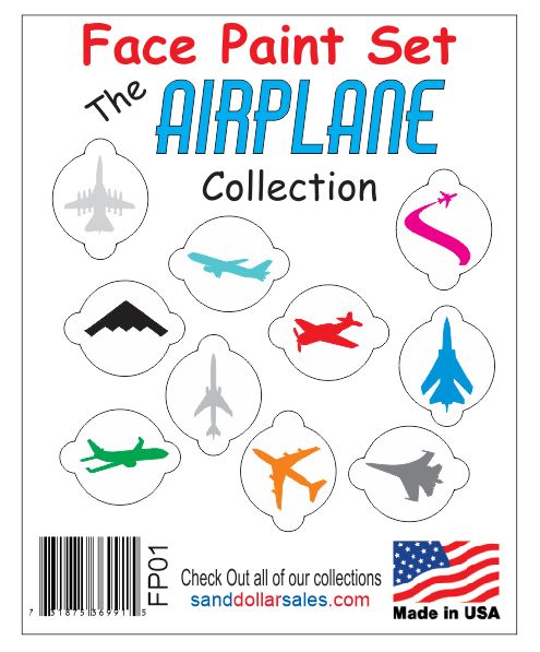 FP01 Face Paint Set Airplane Collection
