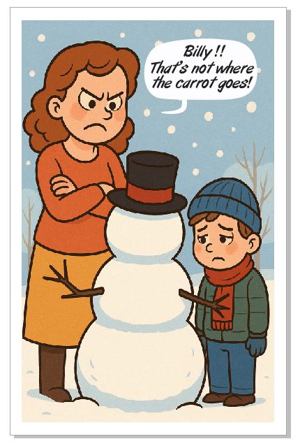 GC26 Christmas Card Xmas Card Funny Snowman Humor