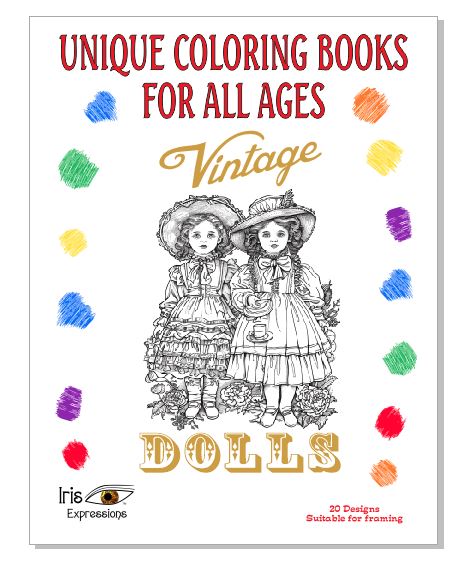 AB10 Vintage Dolls Coloring Book