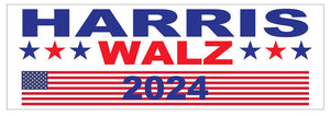 Harris Walz For President 2024 Bumper Sticker B45 Kamala Harris