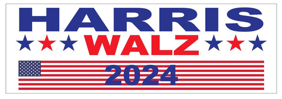 Harris Walz For President 2024 Bumper Sticker B45 Kamala Harris