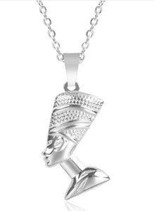 AZ1250 Silver Color Pharaoh Style Necklace with Free Earrings Stainless Steel