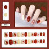 NS74 Short Square Press On Nails 24 Pieces R136