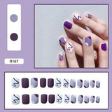 NS11 Short Square Press On Nails 24 Pieces R167