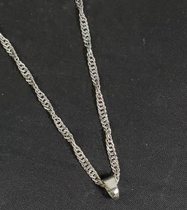 AZ1216 Silver 19" Fine Chain Necklace with Clasp