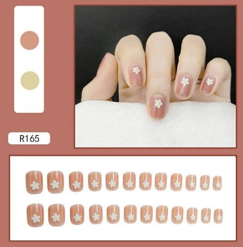 NS27 Short Square Press On Nails 24 Pieces R165