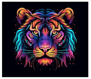 MP22 Neon Colorful Tiger Mouse Pad