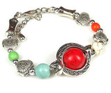 AZ1139 Silver Multi Color Stone Bracelet