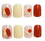 NS74 Short Square Press On Nails 24 Pieces R136