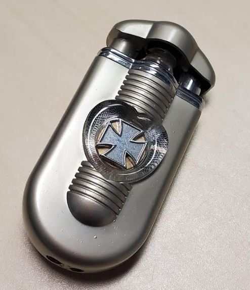 LT03 Silver Biker Symbol Lighter