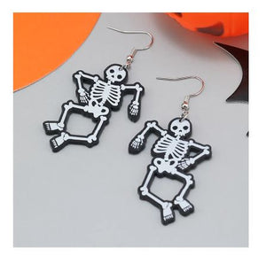 AZ870 Dancing Skeletons Arylic Earrings