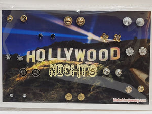 JC18 Hollywood Nights Jumbo Earring Card Set 12 Pairs