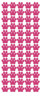 Hot Pink Paw Stickers 3/4" DC15-045