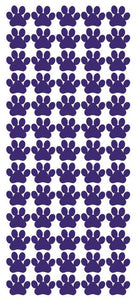 Purple Paw Stickers 3/4" DC15-404