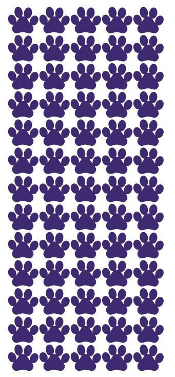 Purple Paw Stickers 3/4